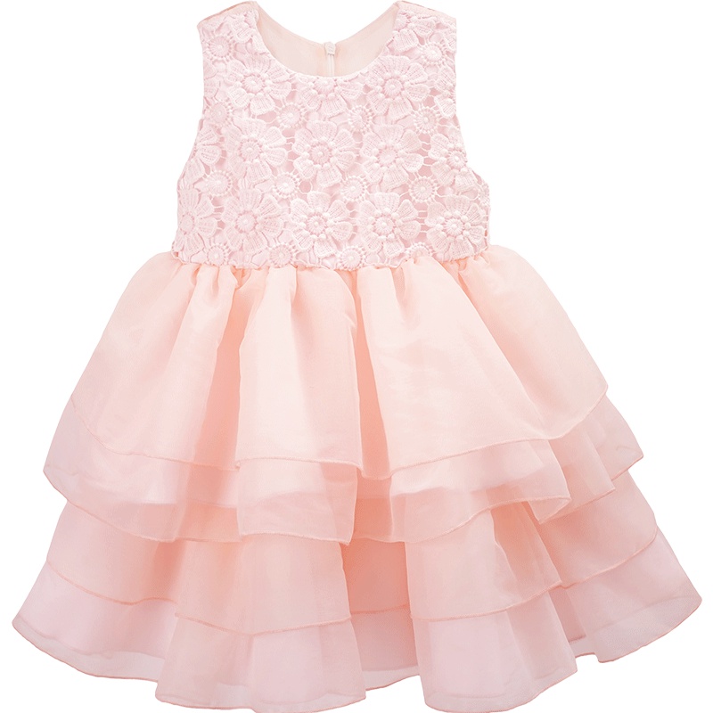 苏宁自营 婴姿坊 女童夏装新款公主裙宝宝连衣裙背心裙儿童裙蓬蓬裙小礼服73-120cm 1-5岁