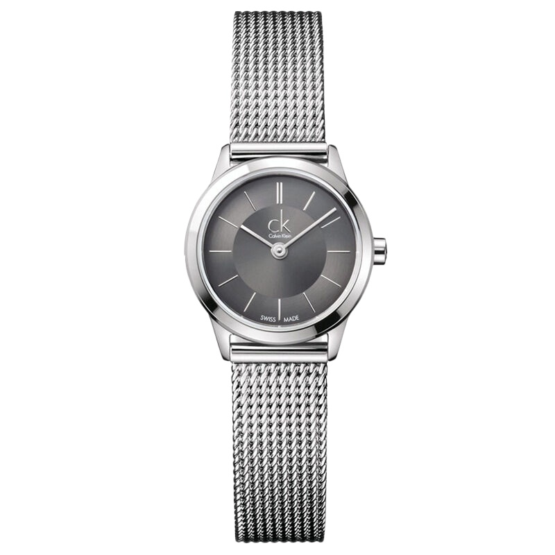 卡文克莱CK米兰编织钢带防水石英表女表K3M23124