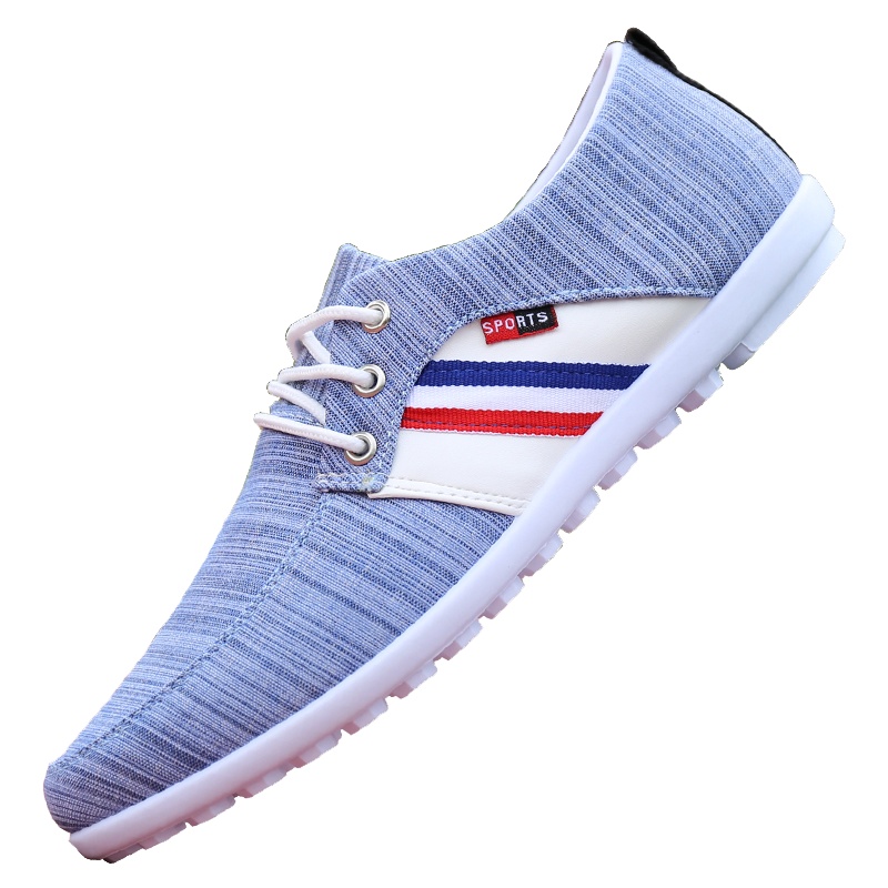 春秋季透气帆布鞋男鞋子韩版休闲百搭豆豆鞋青年防臭老北京布鞋男