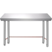 德玛仕不锈钢工作台 厨房操作台置物架商用打荷台 单层操作台1500x760x800mm(工程款201无磁不锈钢)