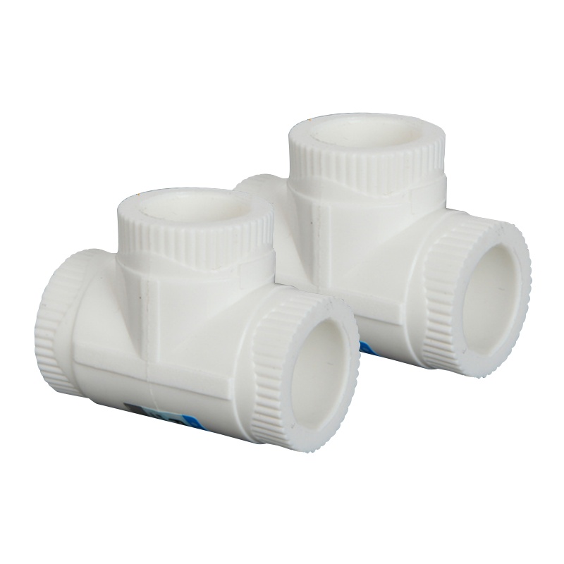 海斯迪克 HK-719 加厚PPR20直接弯头三通 4分热熔水管配件全铜螺纹管件接头内丝外牙 三通(20个)