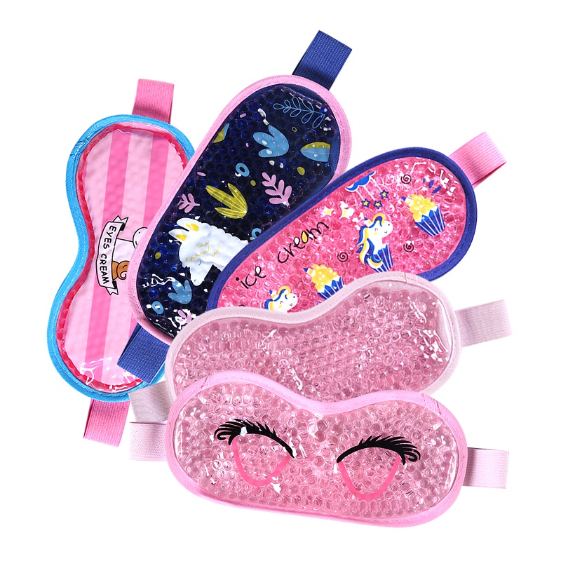 科兹尔可爱卡通冷热敷眼罩 缓解眼部疲劳 超柔透气睡眠午休凝胶护眼罩