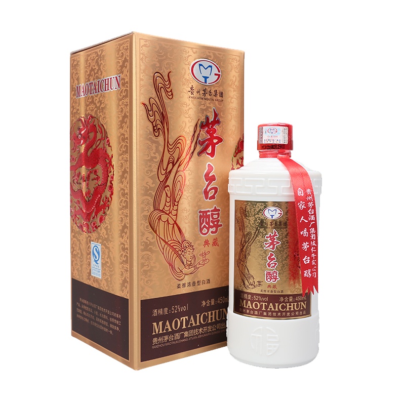 茅台醇典藏2014年-2016年52度450ml浓香型白酒 (年份随机发货)