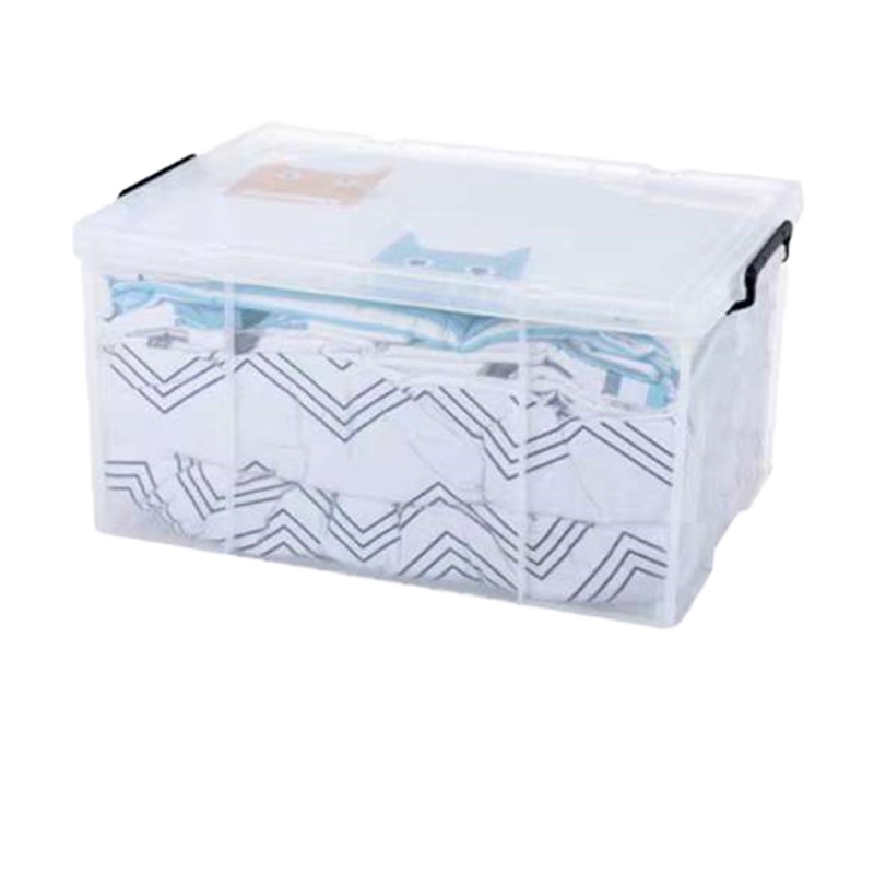 Zs-cuk特大号透明塑料衣服收纳箱加厚100L储物箱