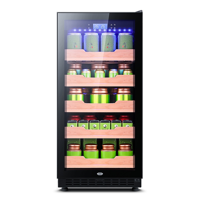 尊堡 JC-208E茶叶冷藏保鲜恒温红酒柜冰箱冰吧客厅家用雪茄干货饮料水果保鲜柜药物阴凉玻璃展示护肤品柜风冷智感除露门