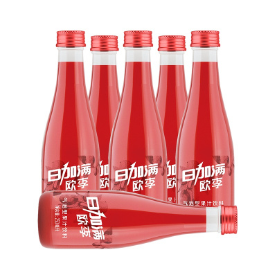 日加满欧李气泡型果汁饮料高钙果汁饮品浓缩饮品250ml/瓶