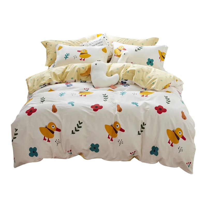 凯诗风尚(CHARSON)四件套 苏宁自营 全棉活性印花四件套1.5m纯棉单人学生宿舍套件1.8米双人床上用品