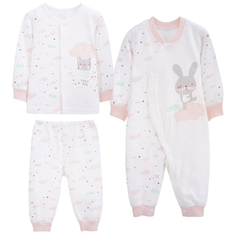 苏宁自营 婴姿坊婴姿坊男童女童三件套二色可选