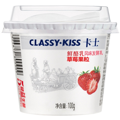 卡士草莓果粒鲜酪乳 100g*3
