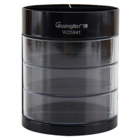 广博(GuangBo) WZ5941 三层多功能笔筒 黑(单位:只)