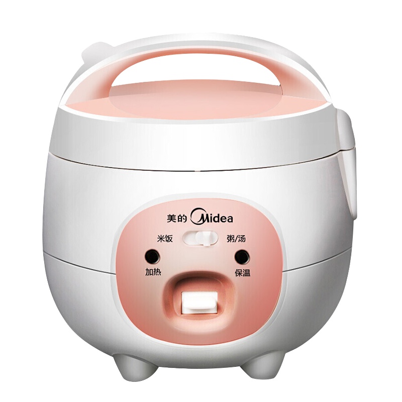 美的（Midea）小电饭煲YN161迷你智能保温功能小容量上盖可拆卸黑晶内胆1.6L 宿舍底盘加热