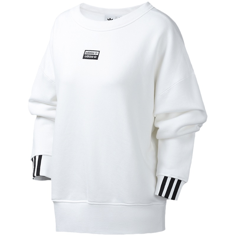 adidas阿迪达斯三叶草女装Angelababy同款运动服休闲圆领细绒卫衣ED5847