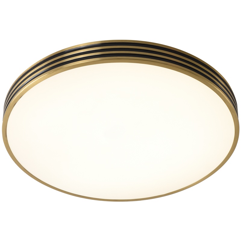 百轩(BAIXUAN)新中式全铜吸顶灯卧室灯客厅简约现代大气家用圆形餐厅灯中国风书房灯饰D6048