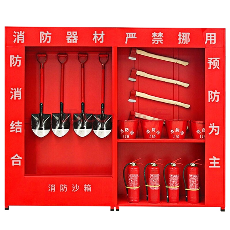 汉诺鑫威微型消防站消防柜消防器材全套装灭火箱展示建筑工地柜工具物资柜2000mm*2400mm*390mm带器材