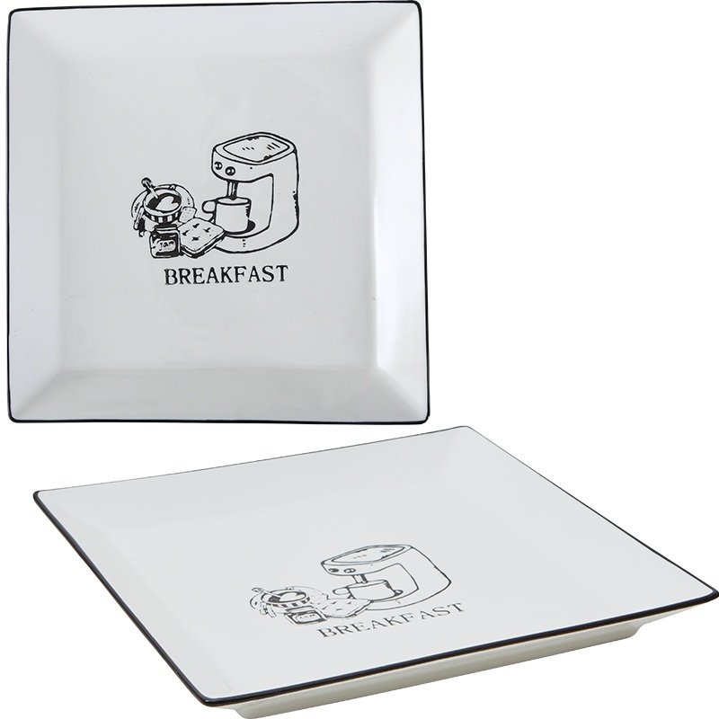 釉下8.5英寸乐佳四方盘(新梦想)