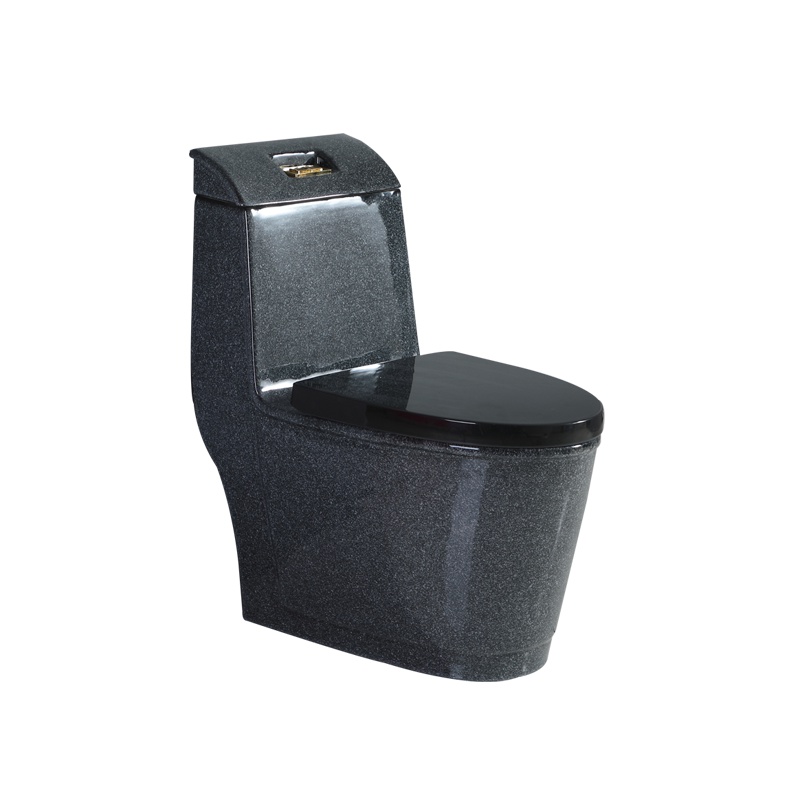 露泊雅卫浴个性创意抽水坐便器彩色复古马桶陶瓷黑色座便器