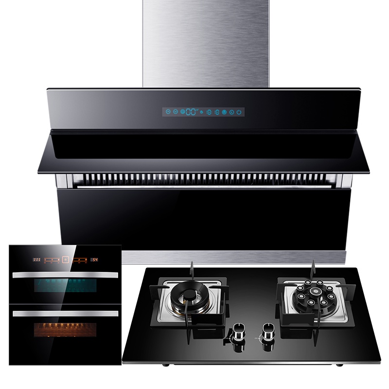 欢呼好太太 侧吸式抽油烟机消毒柜燃气灶烟灶消套餐 36S+A118+A11自动开合自动清洗吸烟灶套装排烟罩灶具 天然气