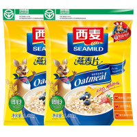 西麦纯燕麦片1480g*2袋 共2960g即食免煮 无蔗糖 营养谷物早餐
