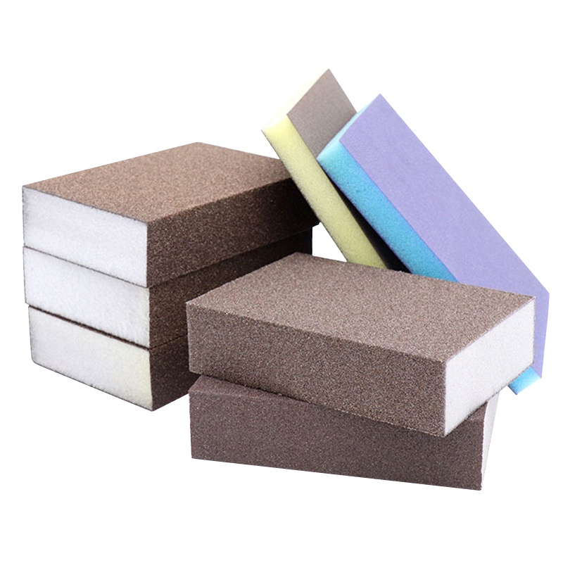 海斯迪克 gnjz-243 海绵砂块砂纸(10块)木工打磨抛光海绵磨块 弹性磨块高密度金刚砂 特细(240目-320目)