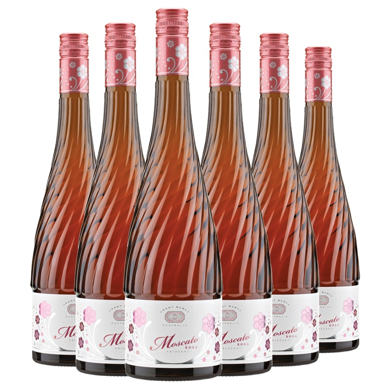 誉加(Accolade Wines)红酒 格兰堡 户外系列 莫斯卡托桃红微起泡甜型起泡酒 750ml*6整箱装