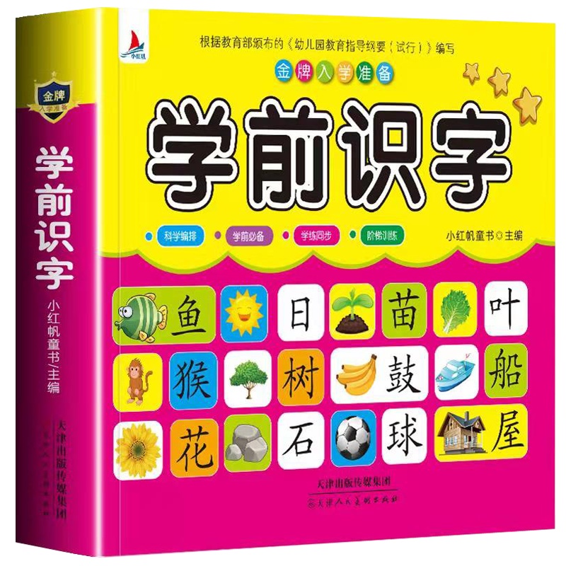 学前识字教材 儿童识字书大图大字小学生识字宝典笔画笔顺趣读识字一条龙幼儿启蒙认知书简单汉字幼小衔接阅读与识字