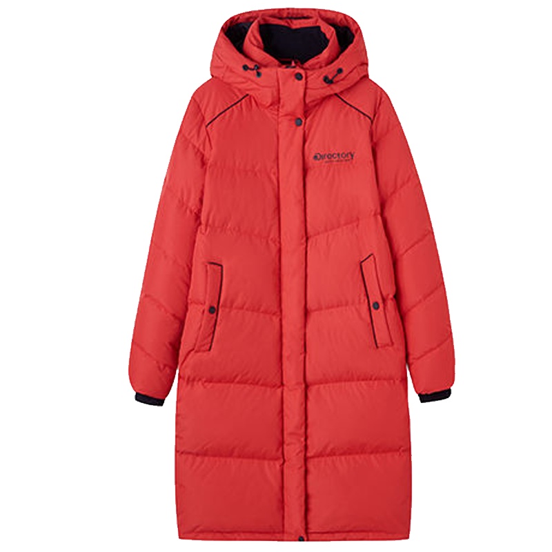 【专柜同款】上新拉夏贝尔冬季新款韩版宽松显瘦修身中长连帽保暖羽绒服女10017727_192