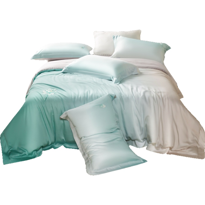 悠恋娜YOLO VLA 60支天丝绣花四件套夏季被套夏天四件套单人床双人床单加大