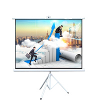 得力 支架幕布60寸 家用移动便携式投影仪幕布 简易落地高清投影机幕布屏幕