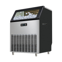 埃利斯(AILISI)90冰格不锈钢外壳制冰机 手动自动加水 方冰HZB-120F/ABL