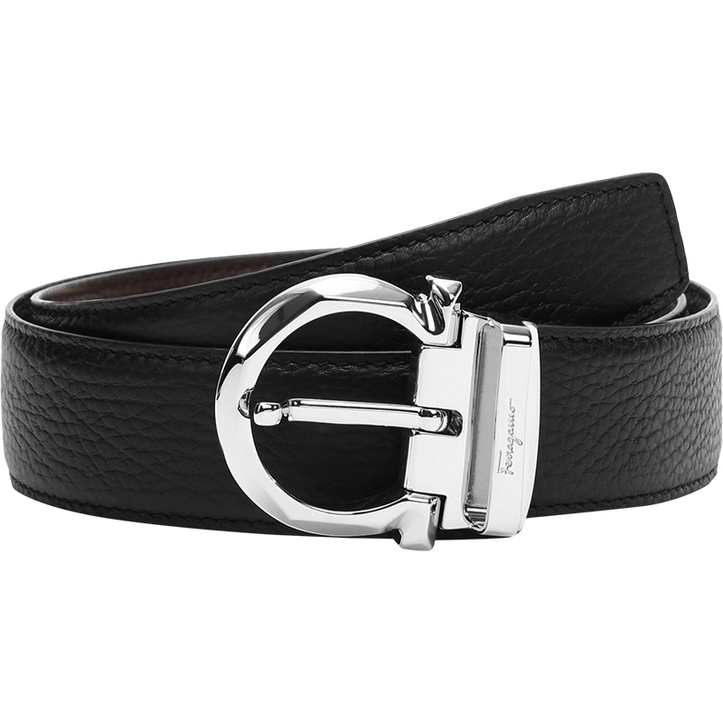 Salvatore Ferragamo 菲拉格慕 男士 牛皮针扣式双面皮带腰带 67A259