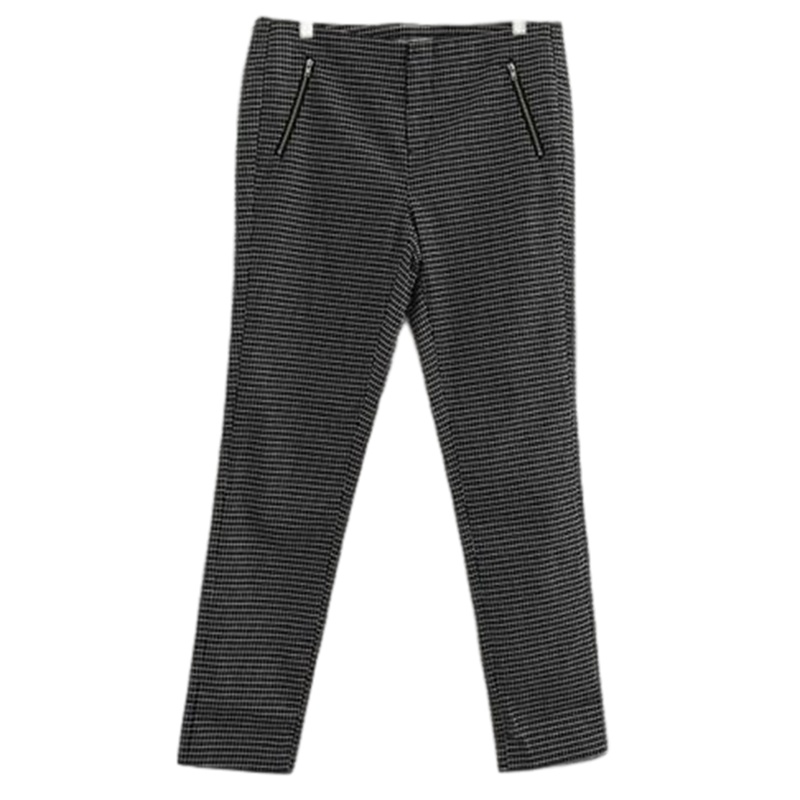 【福利款】拉夏贝尔UlifeStyle秋季新款通勤时尚印花纯色高腰休闲裤长裤女