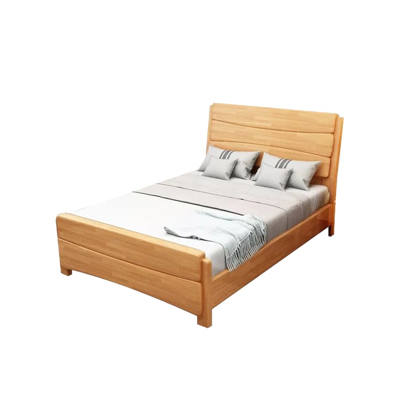 <万保>床 公寓宿舍办公室简约现代日式单人床 木质单人双人床