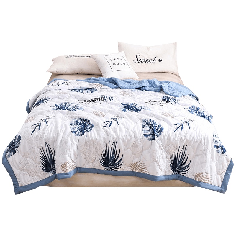 北极绒 水洗棉印花夏凉被空调夏凉被子可水洗机洗夏薄被单人双人