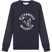 亚历山大·麦昆 ALEXANDER MCQUEEN 男士棉质圆领长袖卫衣运动衫662584 QRX43
