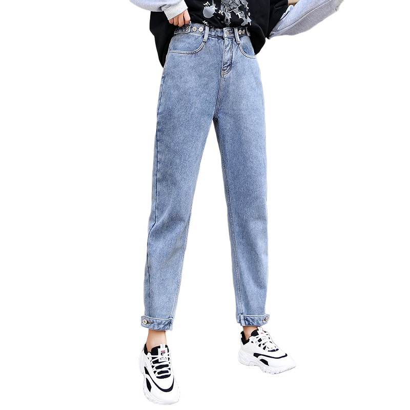 茜靓CHYLLIRN加绒加厚牛仔裤女冬季高腰小脚裤保暖带绒外穿一体绒秋冬新款裤子