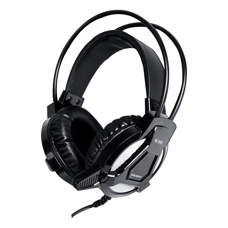 攀升 K98头戴式耳麦 吃鸡LOL游戏黑色台式耳机 笔记本电脑耳机 通用耳机