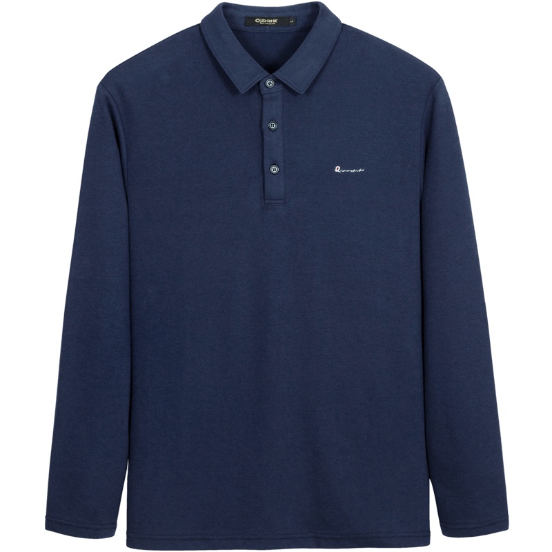 千纸鹤男士长袖Polo衫2020年春季新款青年商务纯色翻领T恤男25161