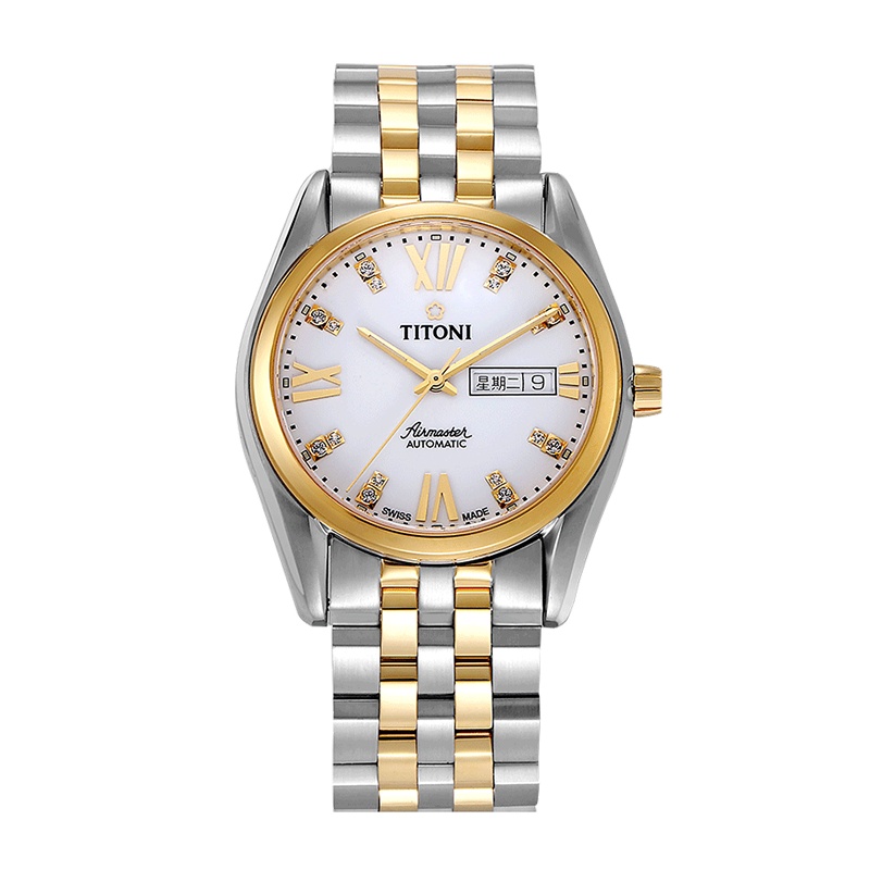 TITONI梅花空霸系列男士机械表93709SY-385