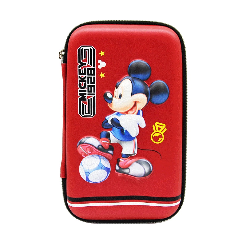 迪士尼(Disney)多功能笔盒EVA大容量 加宽款文具盒 7701红色 米奇米妮男孩中小学生多功能笔袋大容量铅笔盒