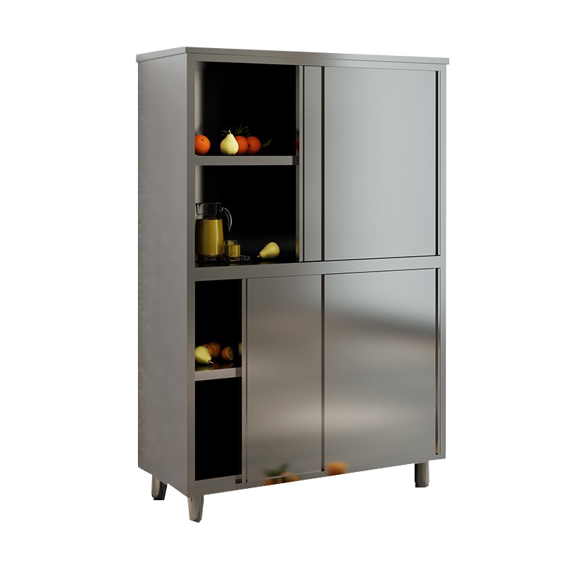 鑫虎威 304不锈食品橱保洁柜四门立柜推拉门餐柜碗柜储物柜商用厨房储藏柜