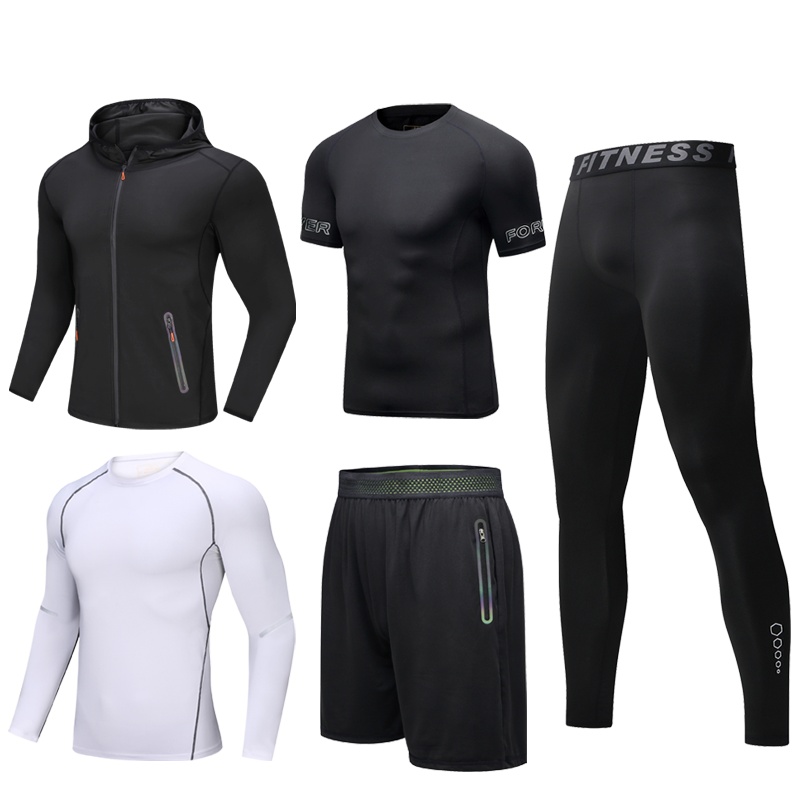 [直营]凯仕达(KAISHIDA)运动套装男跑步服健身房训练服冬天速干衣夜跑秋冬季套装晨跑衣服速干衣裤套装