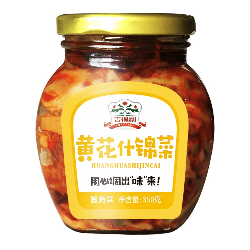 吉得利 四川特产350g黄花什锦菜零食小吃美味可口下饭菜