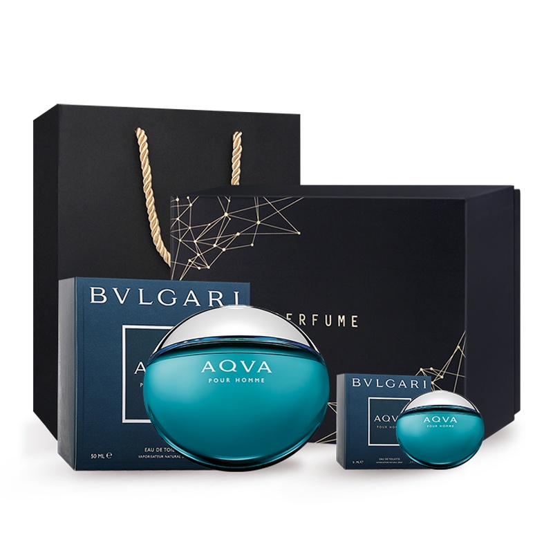 [品牌授权]BVLGARI宝格丽 碧蓝男士淡香水礼盒 (碧蓝50ml+碧蓝5ml)