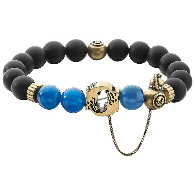 《守望先锋》正版授权 Mover魔吻 守望先锋系列半藏蓝玛瑙金属串珠手链 首饰