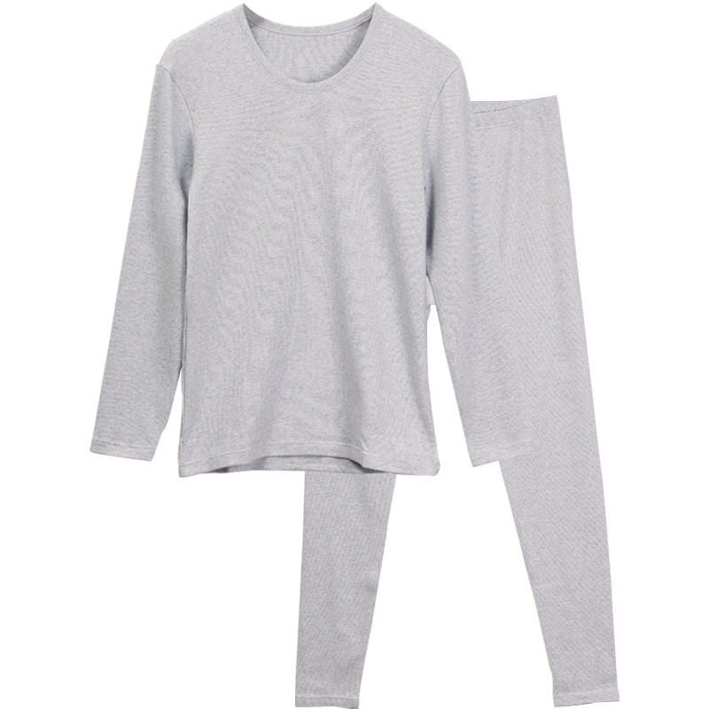 红豆居家男女红豆绒圆领内衣保暖套装情侣款秋冬家居服两件套