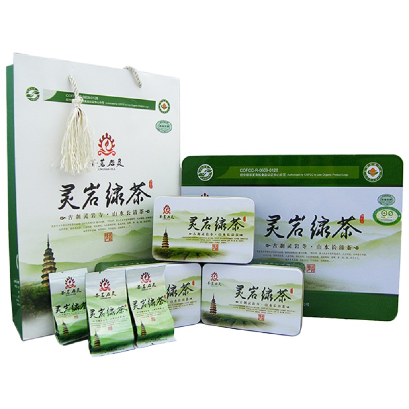 灵岩(LINGYAN) 灵岩绿茶 180g (60*3盒)