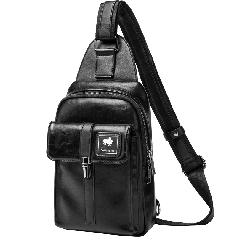 美洲野牛胸包男斜挎包休闲单肩包男士包包青年潮流男包