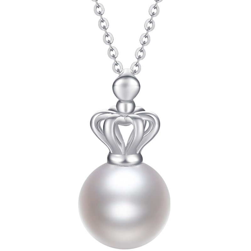 周大生新品圆白色淡水珍珠吊坠