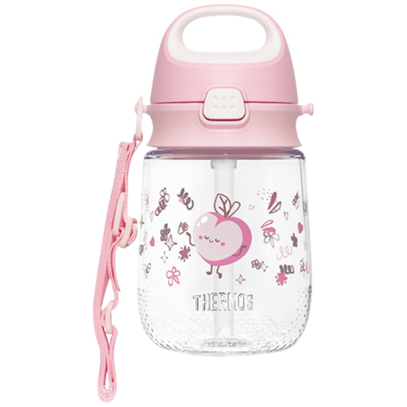 膳魔师THERMOS儿童吸管杯便携塑料杯宝宝水杯学饮杯防摔水果主题夏季水杯BBSA-370 AVO