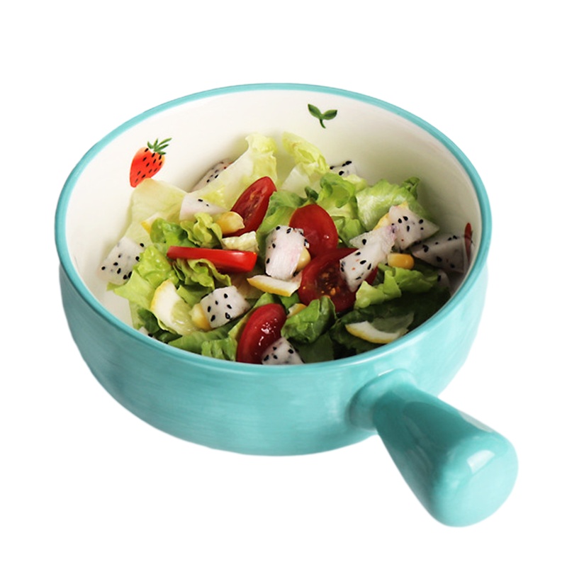 贝瑟斯 陶瓷烤盘单柄早餐牛奶水果盘砂锅炖汤锅泡面辅食锅